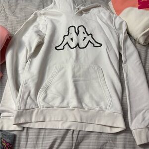 Kappa White Hoodie with Red Tag